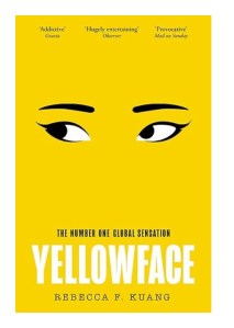 The cover of this book is, quite literally, a yellow face with the title and author’s name overlayed on it.