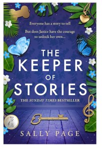 The front cover of this book has a purple background. Hidden amongst the illustrated foliage and butterflies are gold coloured items giving clues to the subject matter of this book- a locket, a dog tag, a key for example.